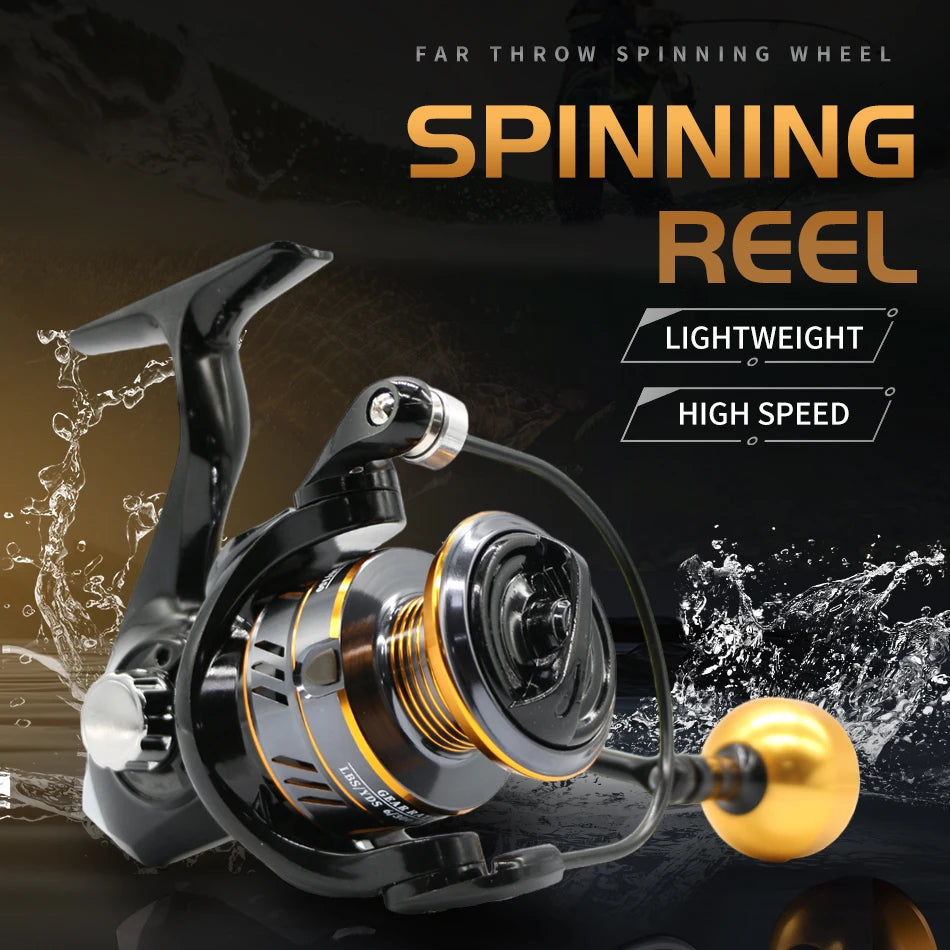 Rooblinos High Speed Spinning Fishing Reel With Metal Cup Strong Drag