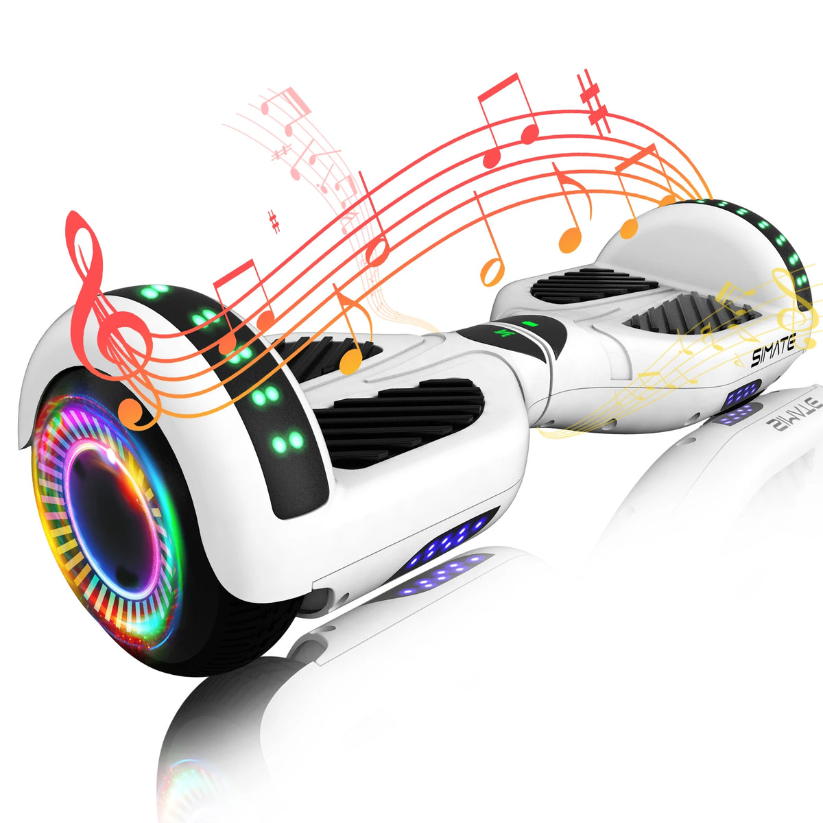 All Terrain Bluetooth Self Balancing Scooter Featuring LED Lights