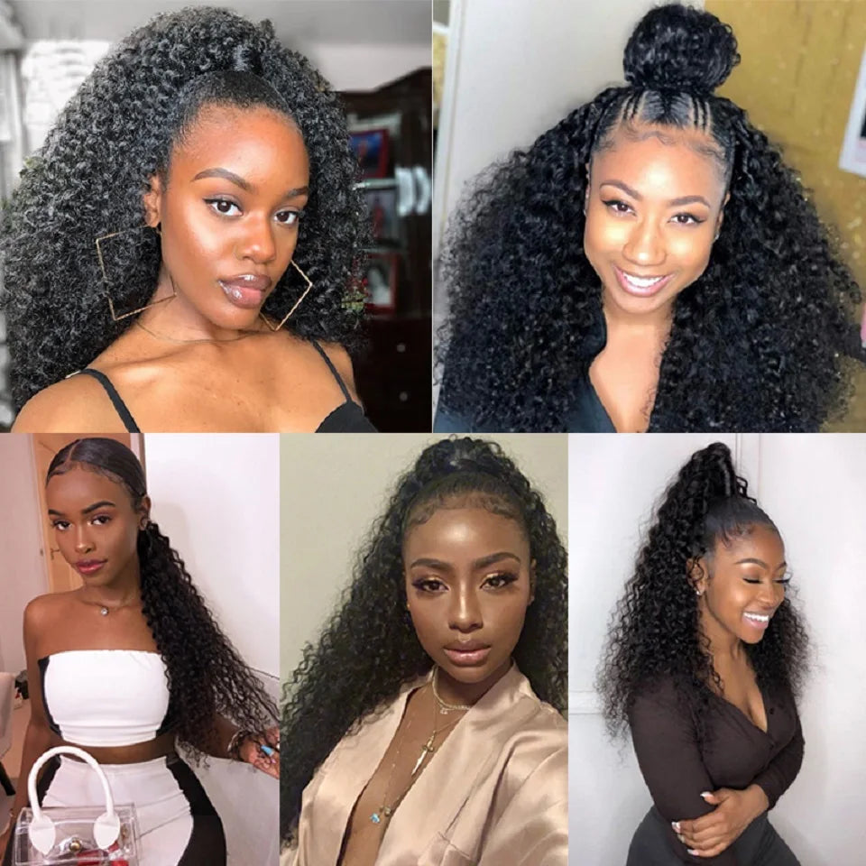 Baierte Clip In Drawstring Ponytail Human Hair Extensions