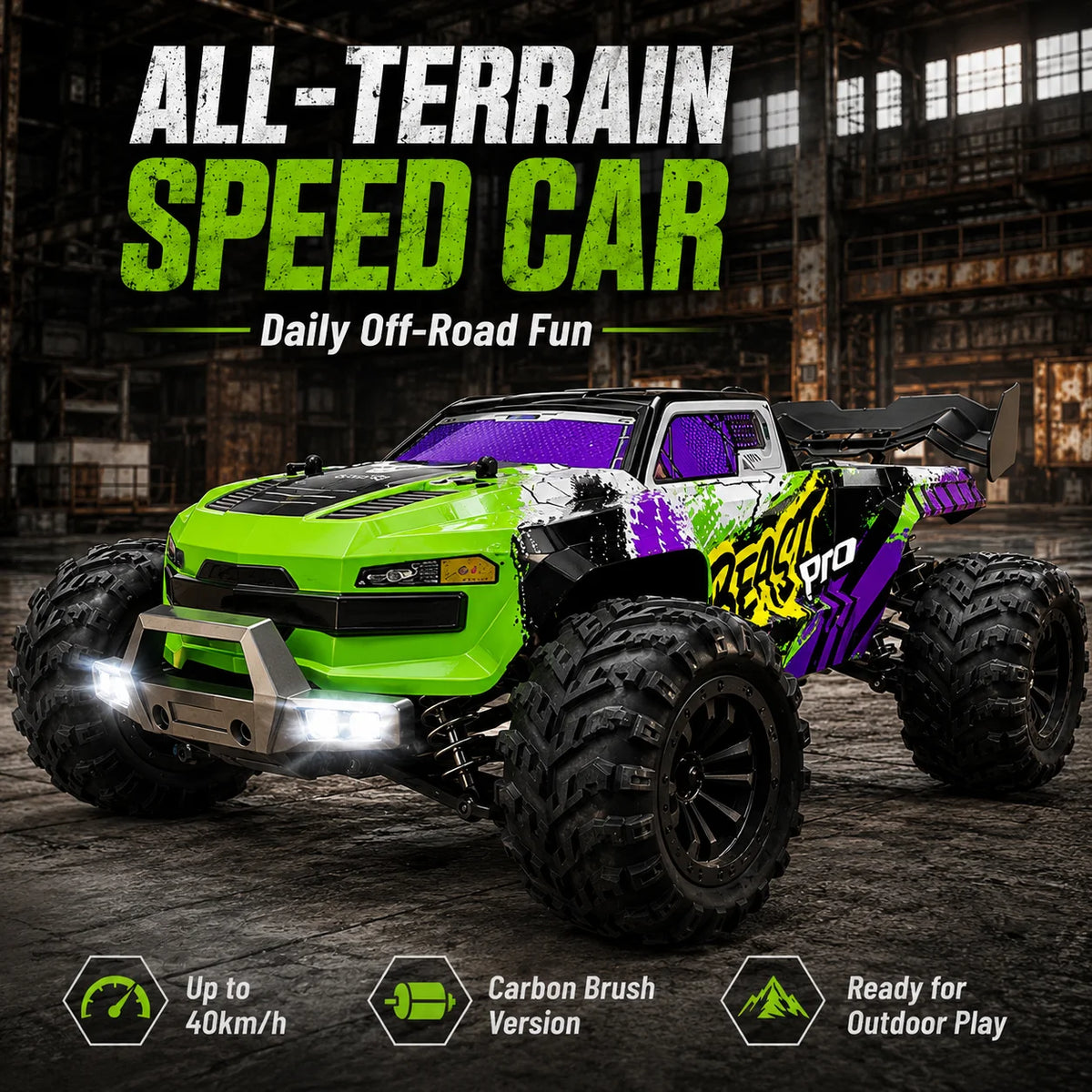 ZNLYRION RC Buggy Four Wheel Drive Off Road Racing Truck