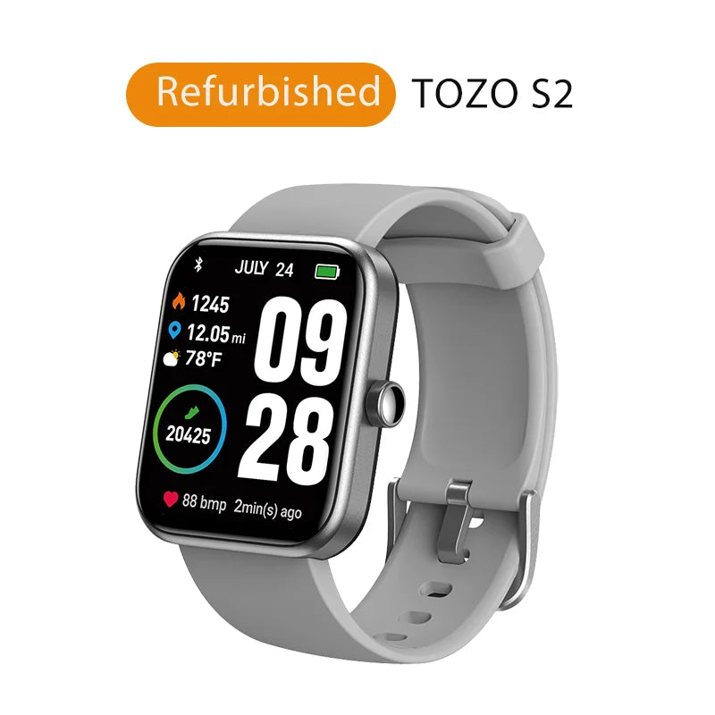 TOZO S2 Smartwatch Alexa Built In 5ATM Waterproof Fitness Tracker