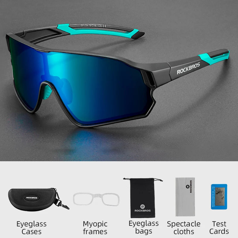 Rockbros Polarized Cycling Glasses Ultralight UV400 Sport Sunglasses