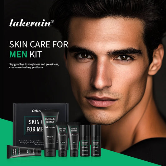 Lakerain Men Hydrating Face Sunscreen Oil Control Moisturizer Set