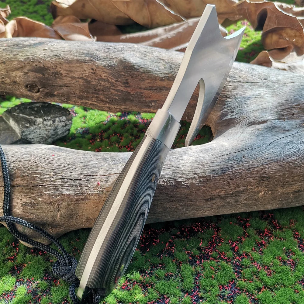 Doom Blade Wooden Handle Stainless Steel Camping Survival Axe