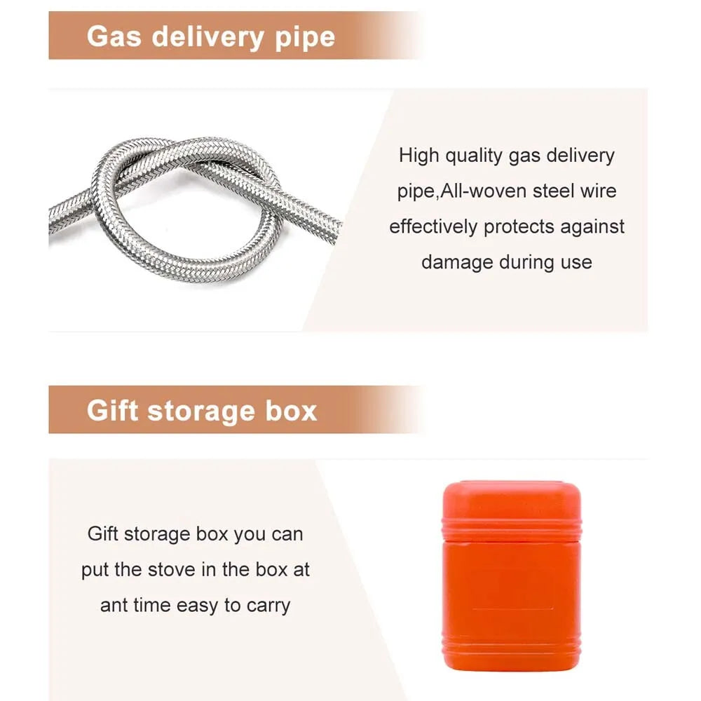 Portable Camping Backpacking Gas Stove With Piezo Ignition