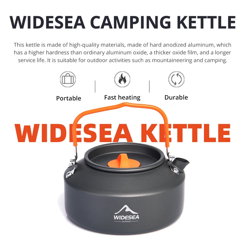 WideSea Outdoor Camping Cookware Set Portable Kitchen Pot Kit