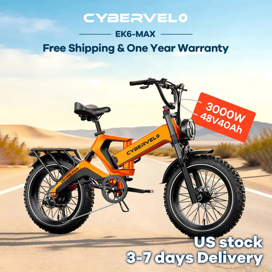 CBVELO Ek6 Fat Tire Electric Bike With 48V Lithium Battery