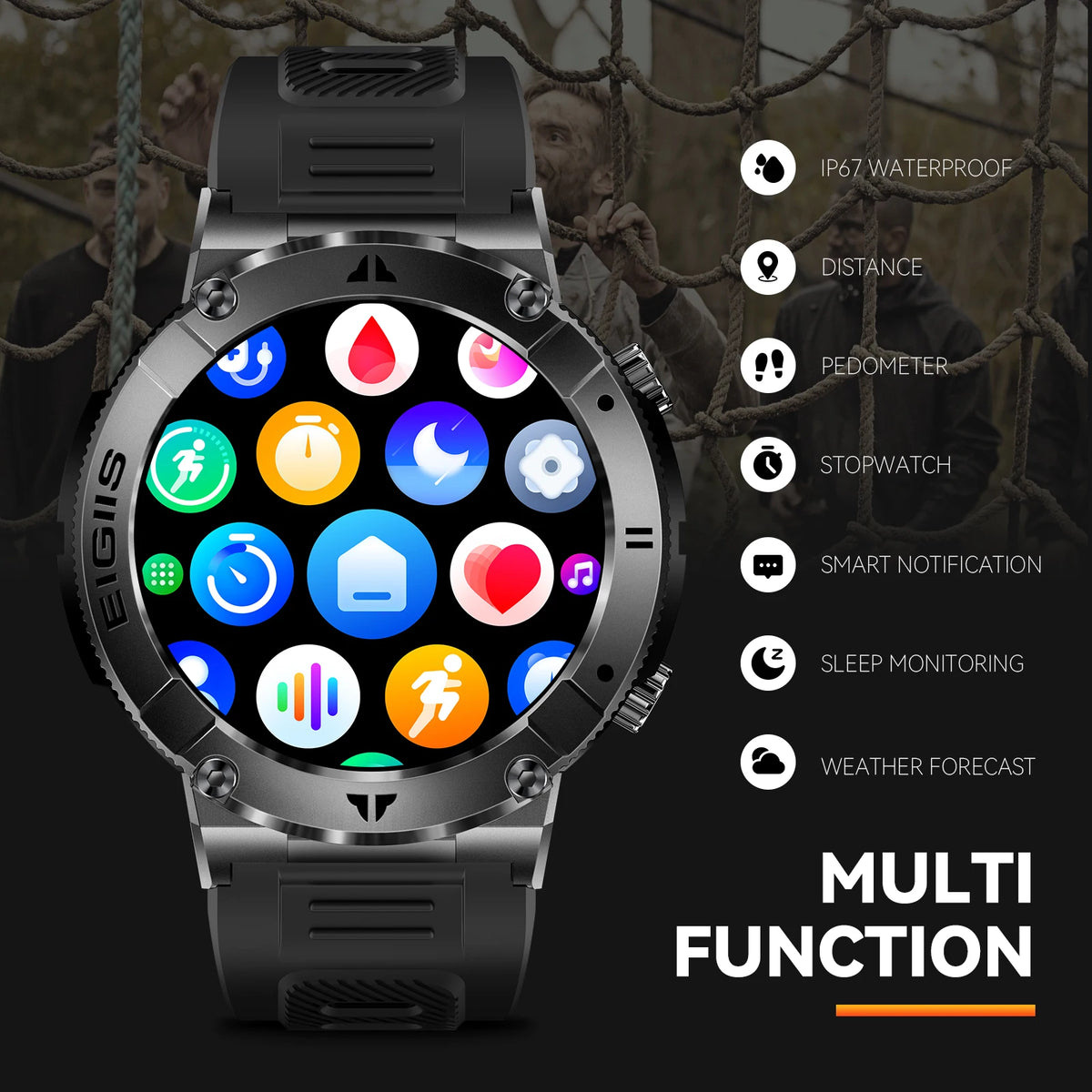 LaNikar Smart Watch With Bluetooth Calling And Blood Pressure Monitor