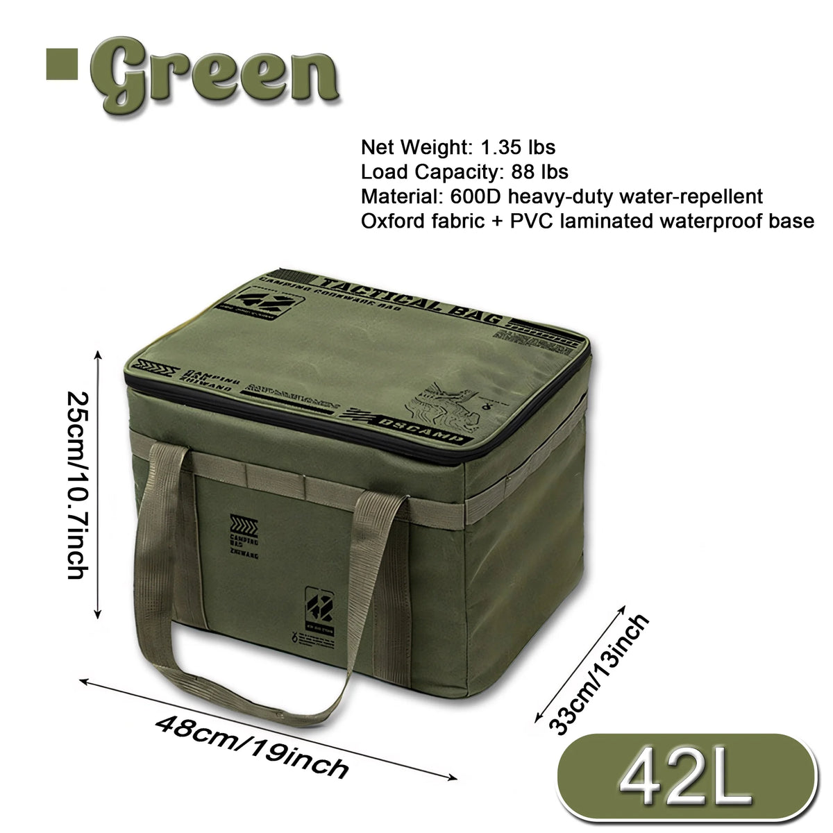 Heavy Duty Folding Camping Cookware Storage Bag Organizer