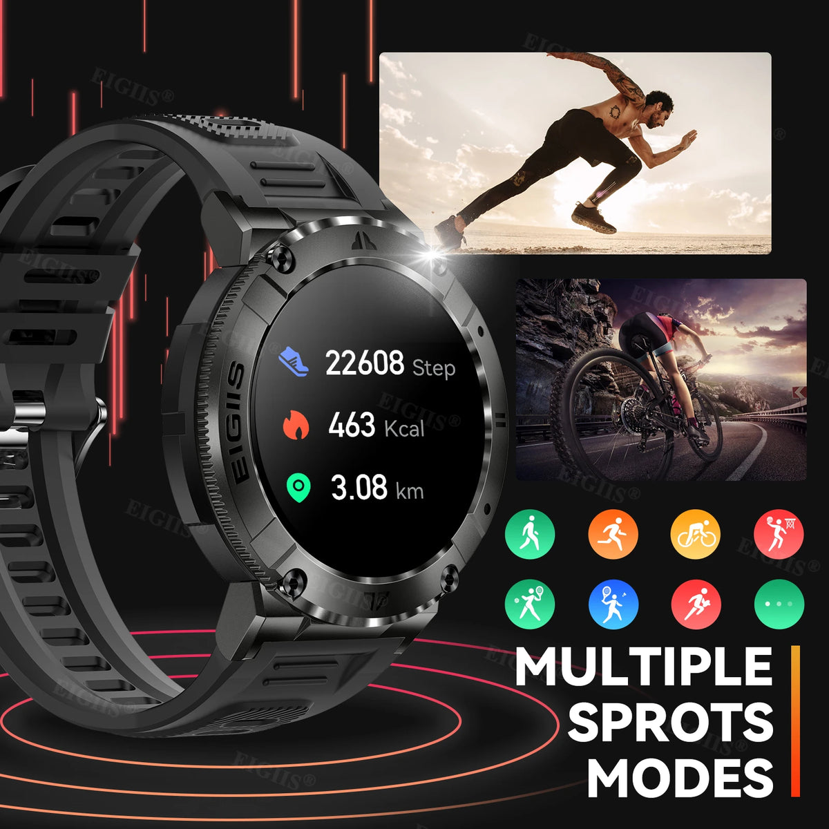 LaNikar Smart Watch With Bluetooth Calling And Blood Pressure Monitor