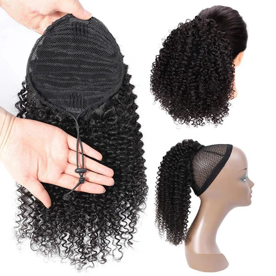 Baierte Clip In Drawstring Ponytail Human Hair Extensions