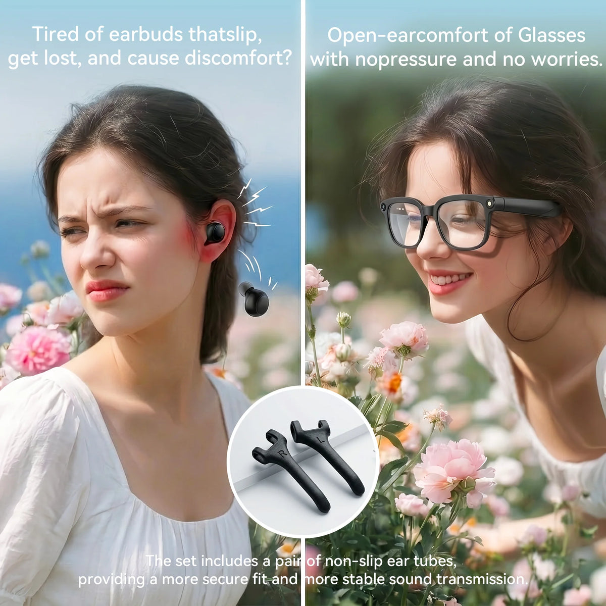 Smart Camera Glasses With 8MP HD Video Bluetooth Translator