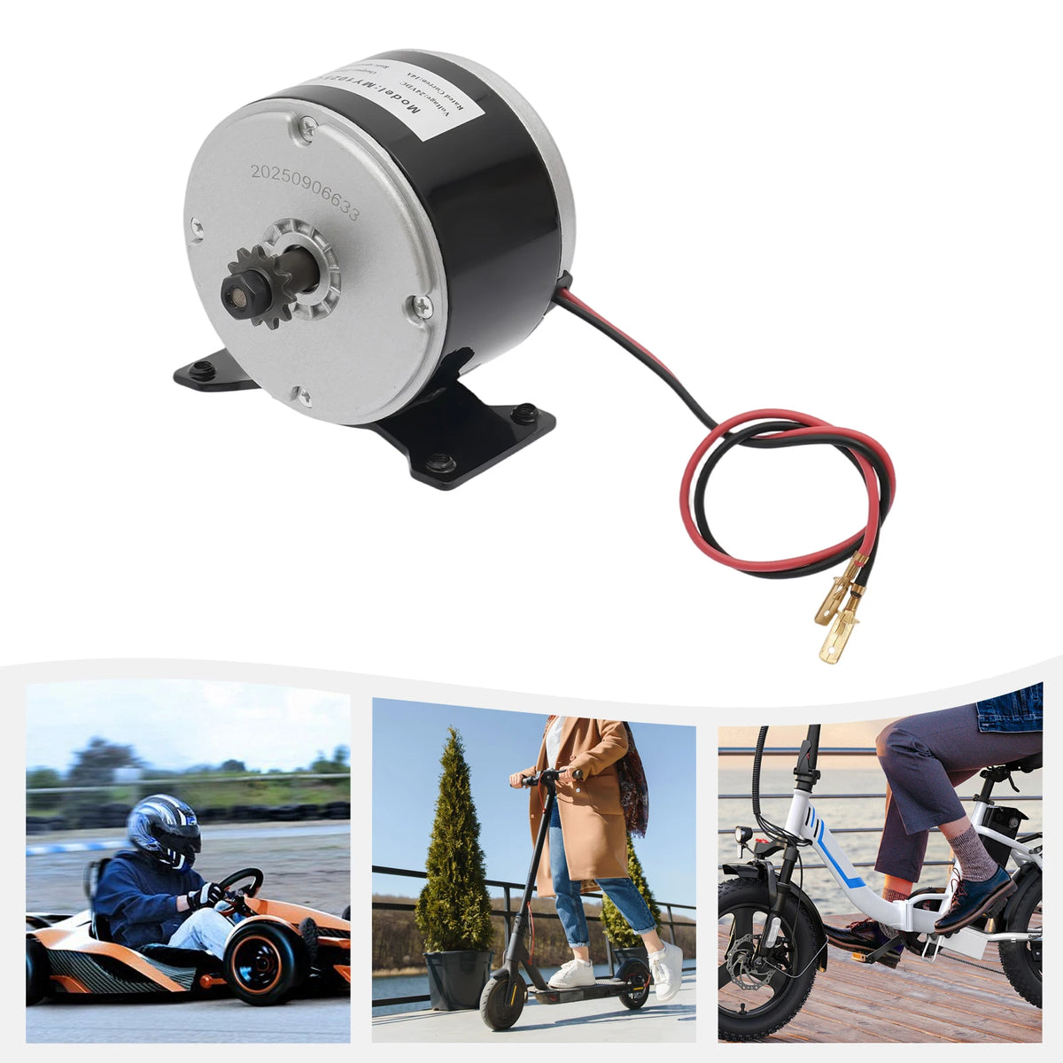 250W 24V Pure Copper Brushed Electric Scooter Motor