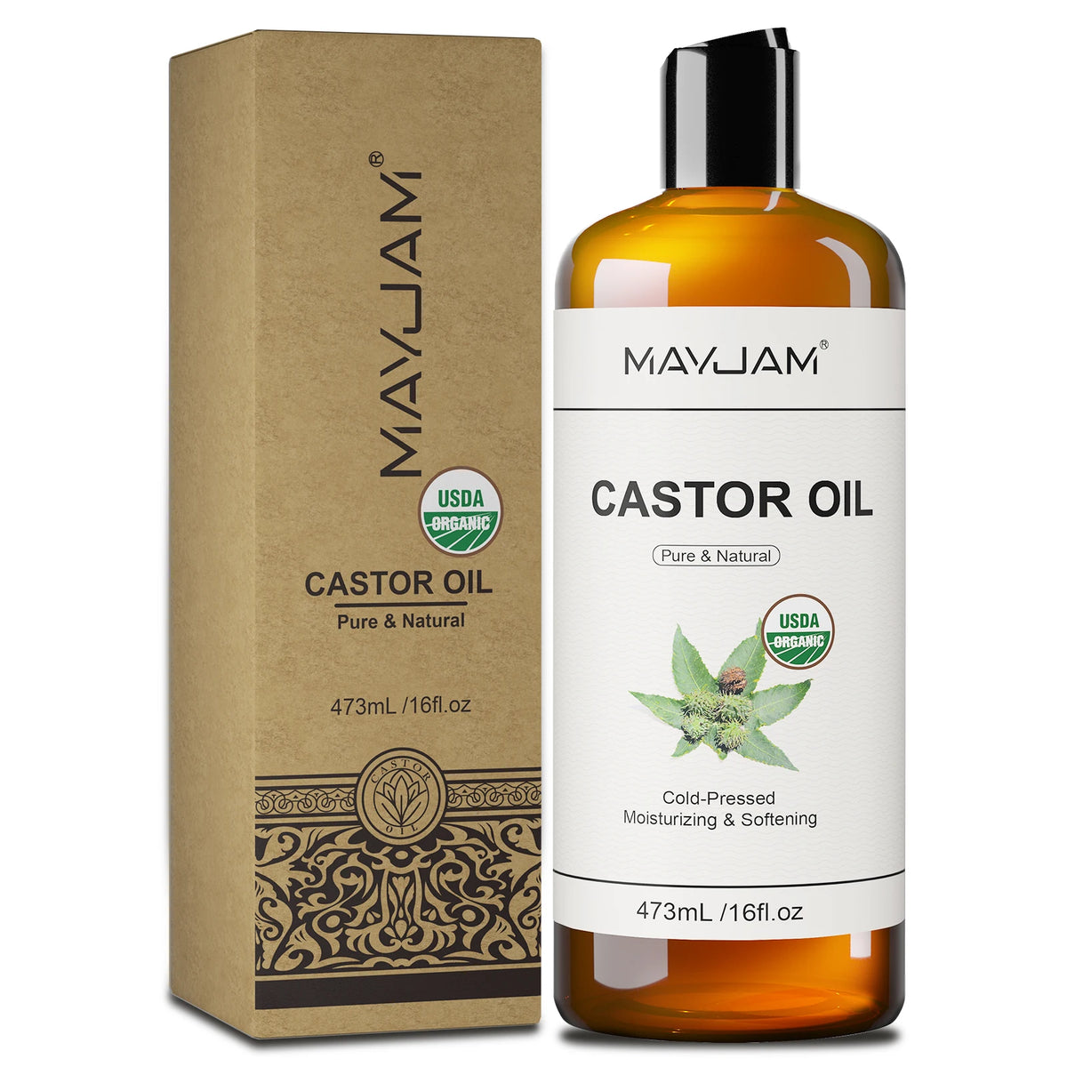 Mayjam Organic Cold Pressed Castor Oil For Hair And Skin