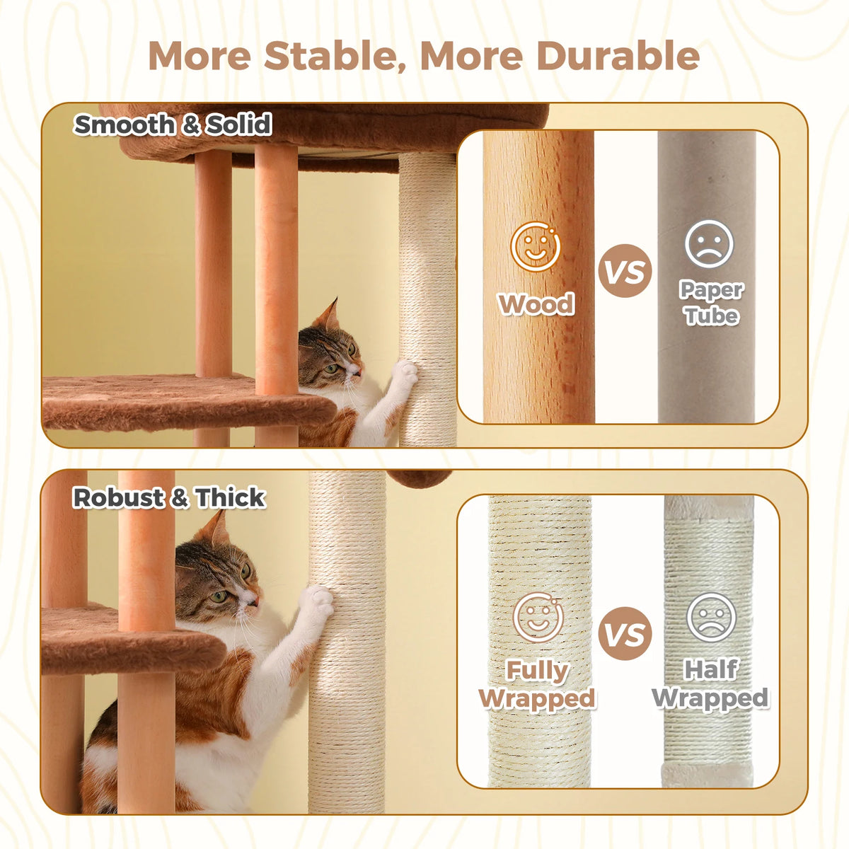 PAWZ Road Indoor Cat Tree With Sisal Scratching Posts