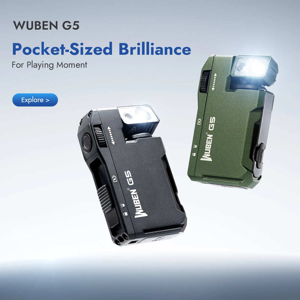 Wuben Magnetic LED Flashlight 400 Lumen USB C Rechargeable
