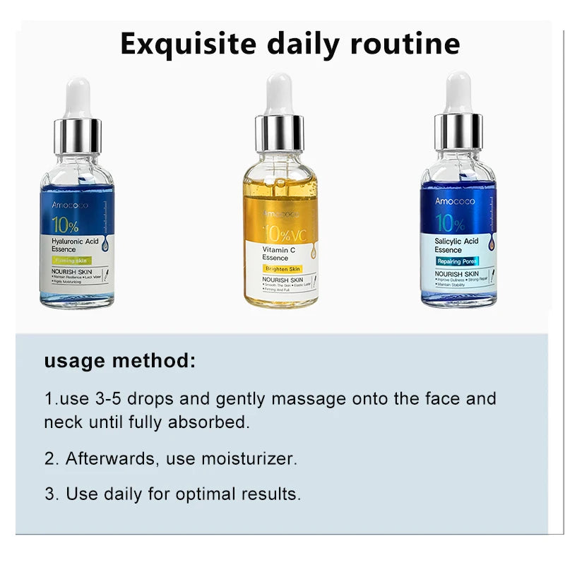 Amococo Vitamin C And Hyaluronic Acid Brightening Facial Serum