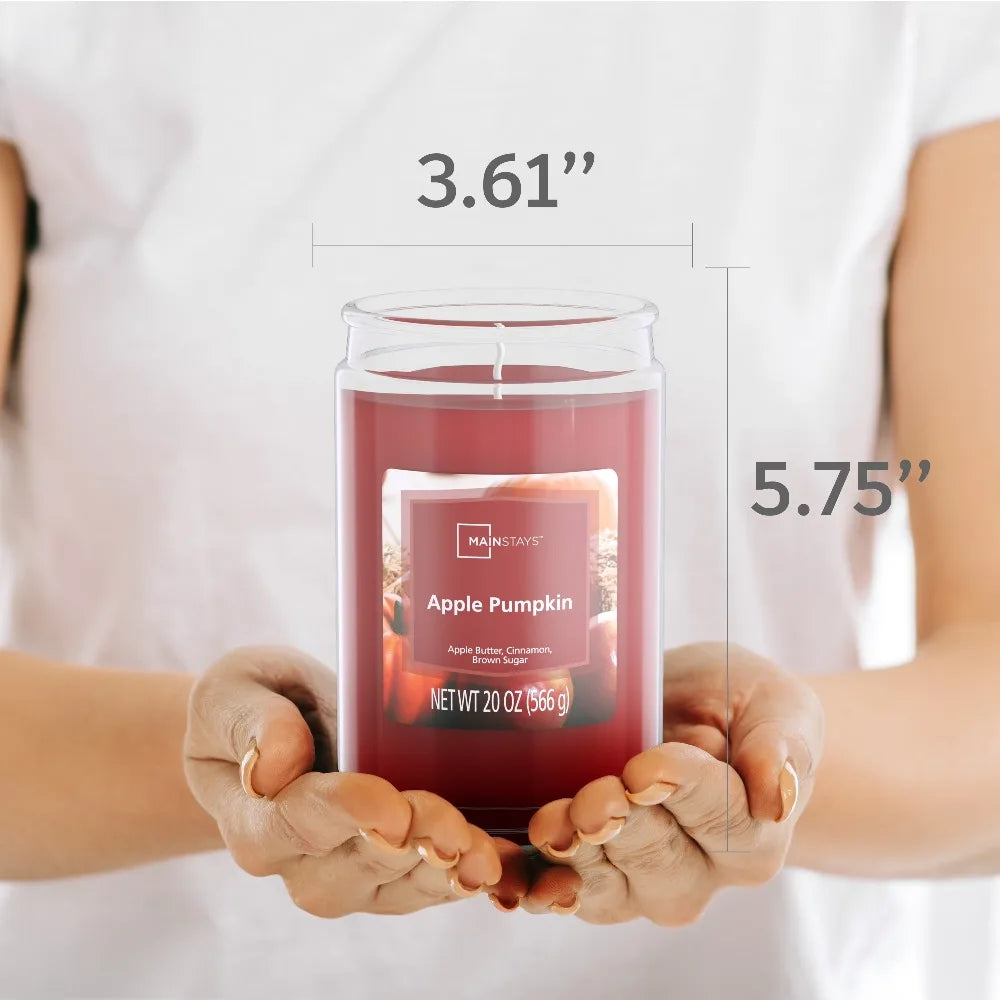 Mainstays Apple Pumpkin Aromatherapy Single Wick Candle