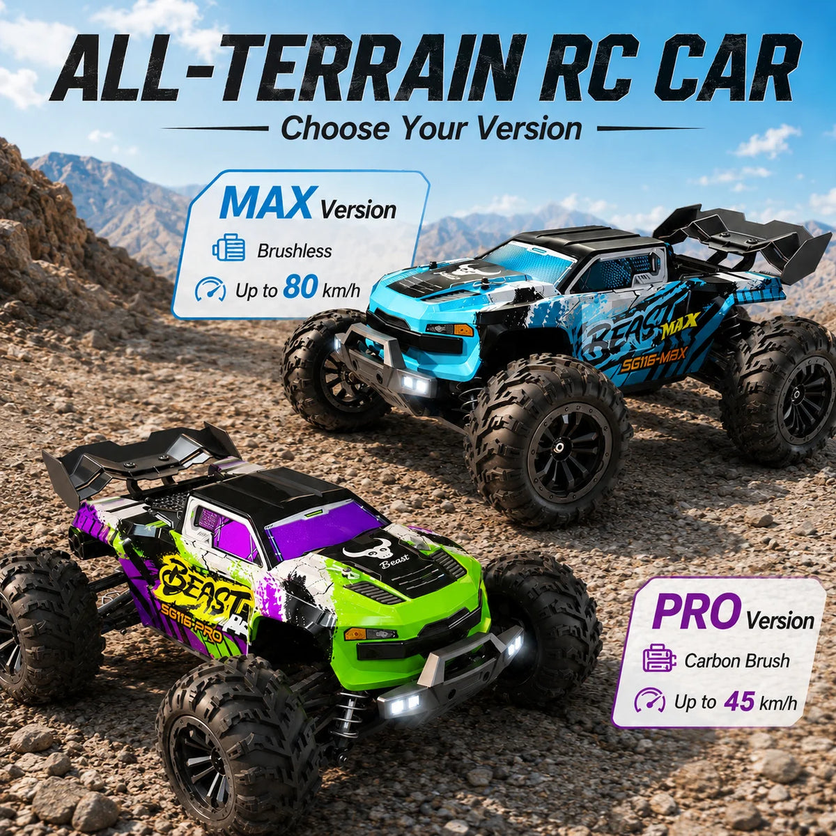 ZNLYRION RC Buggy Four Wheel Drive Off Road Racing Truck