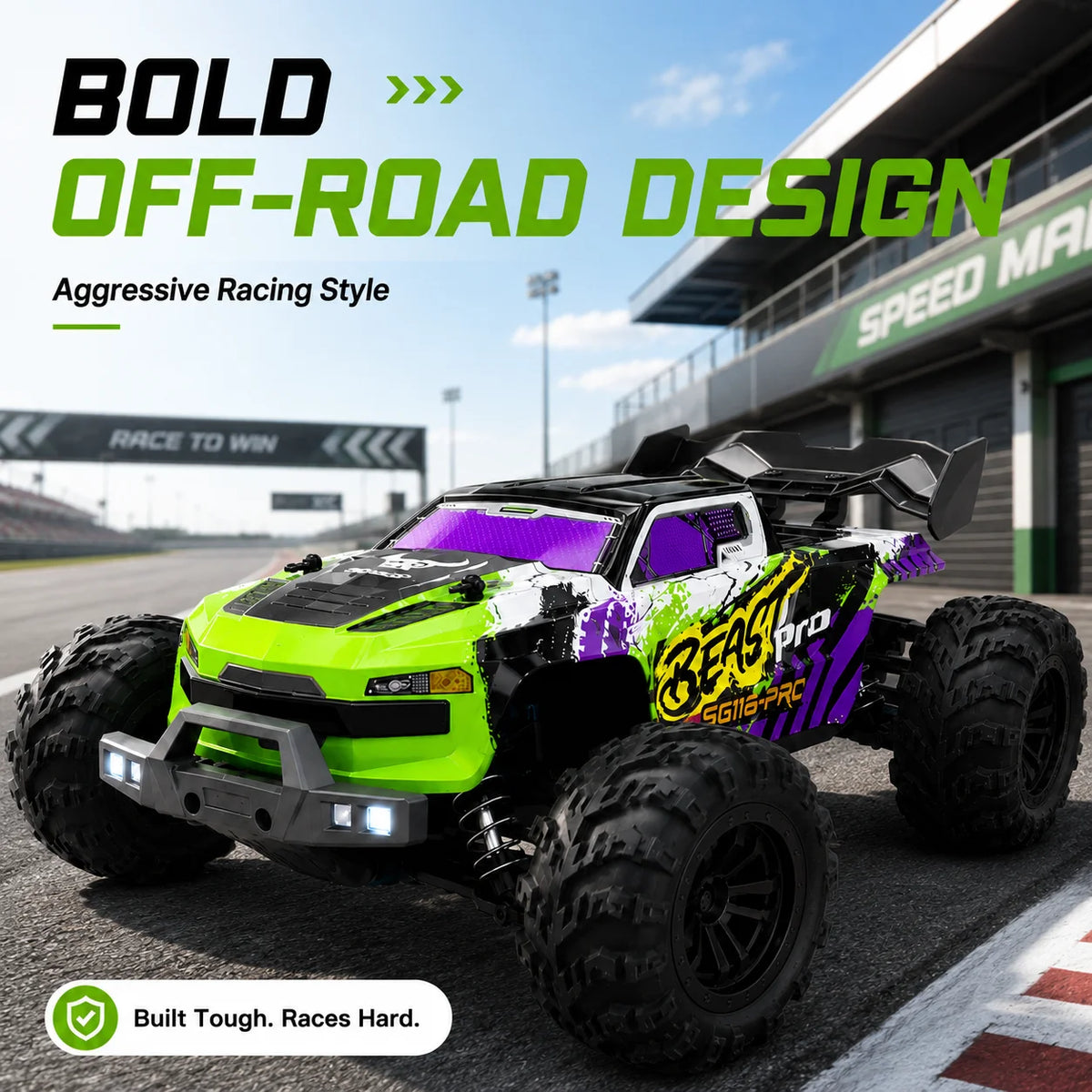 ZNLYRION RC Buggy Four Wheel Drive Off Road Racing Truck