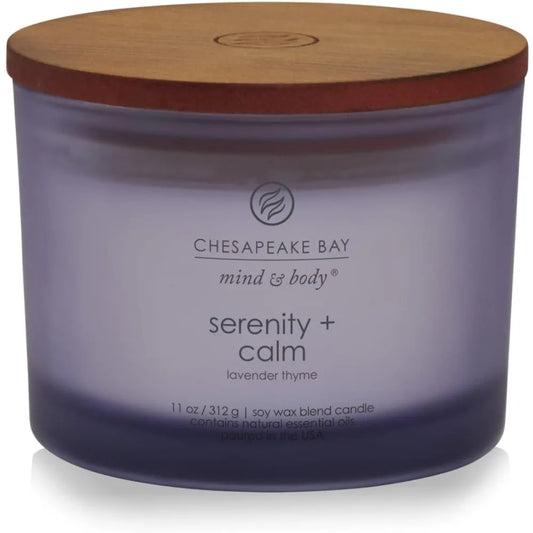 Calming Lavender Thyme Scented Soy Wax Candle For Home Aromatherapy