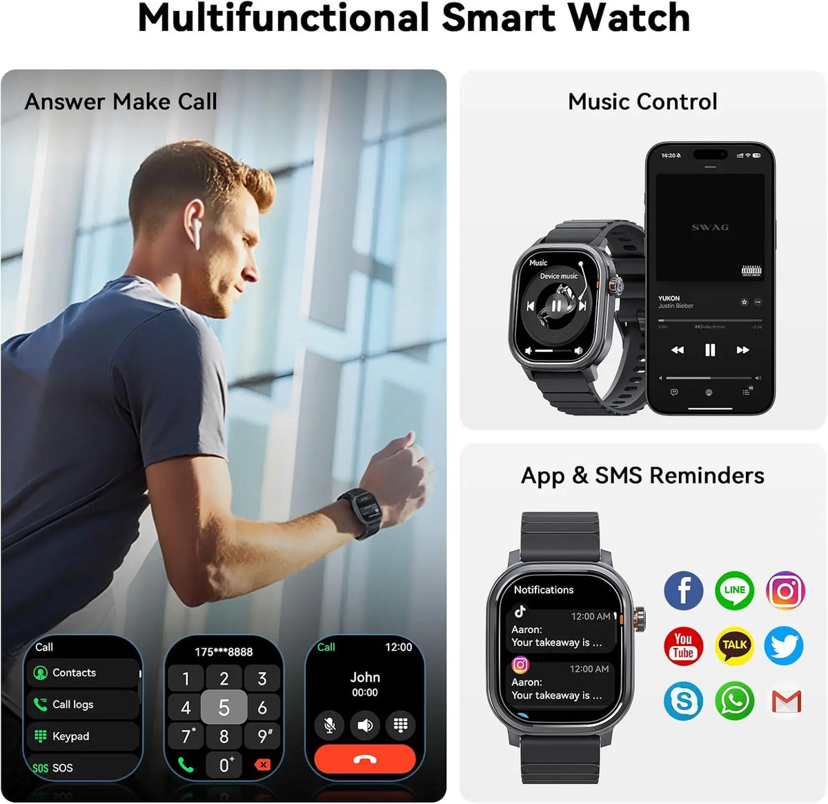 Kospet Pulse Smart Watch Amoled Bluetooth Calling Fitness Tracker