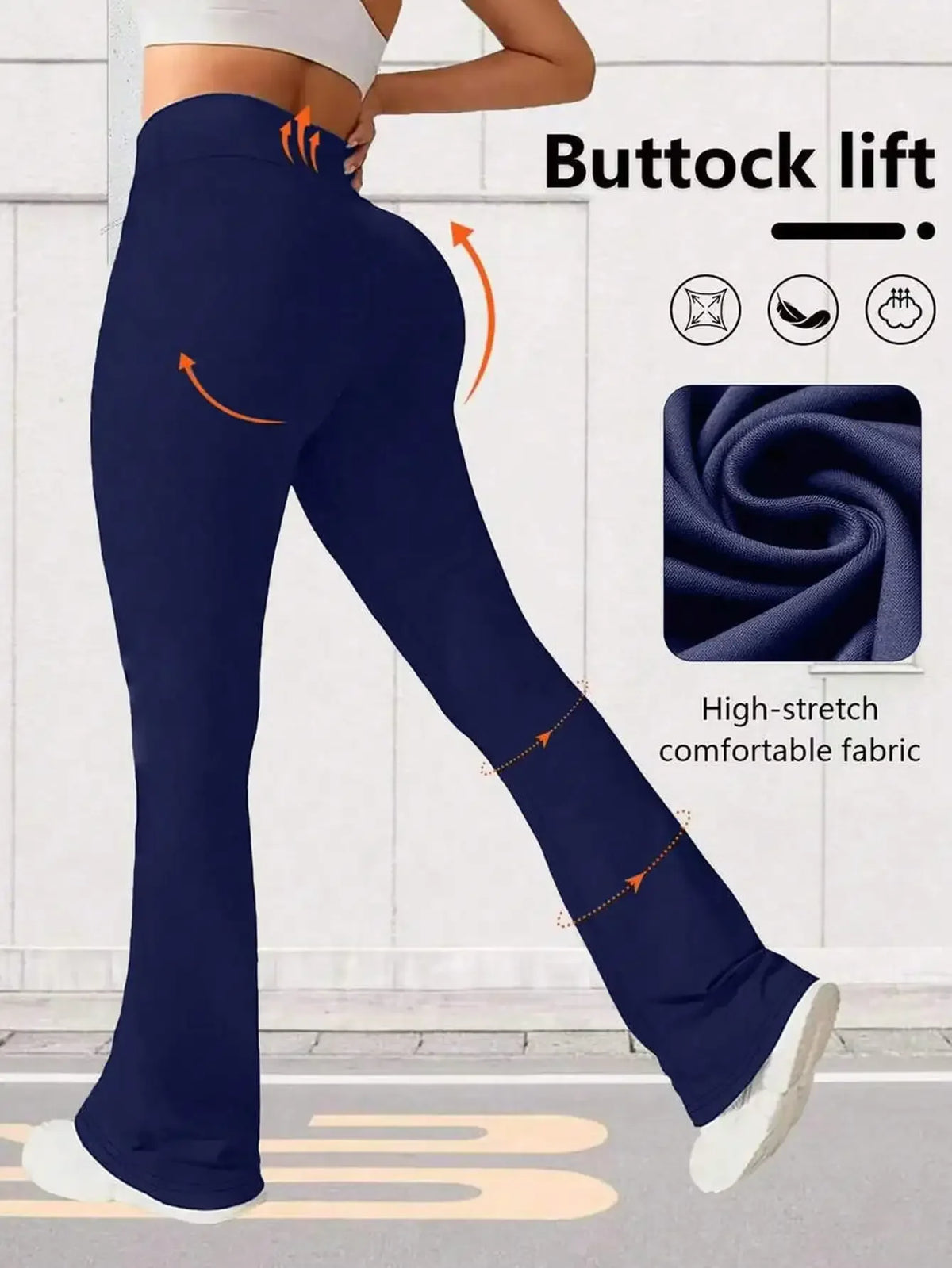 High Waist Flare Yoga Pants Wide Leg Casual Women Leggings