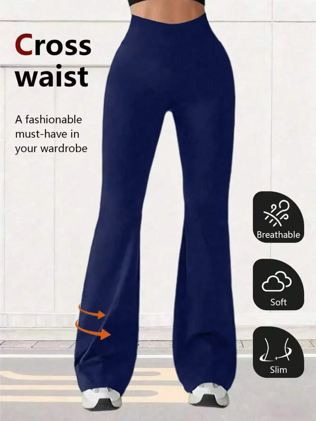 High Waist Flare Yoga Pants Wide Leg Casual Women Leggings
