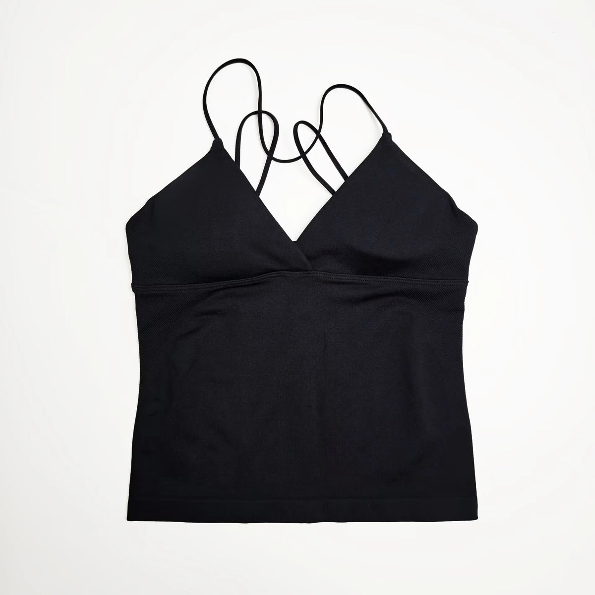 NCLAGEN Women Seamless Twist Front Longline Yoga Workout Tank Top