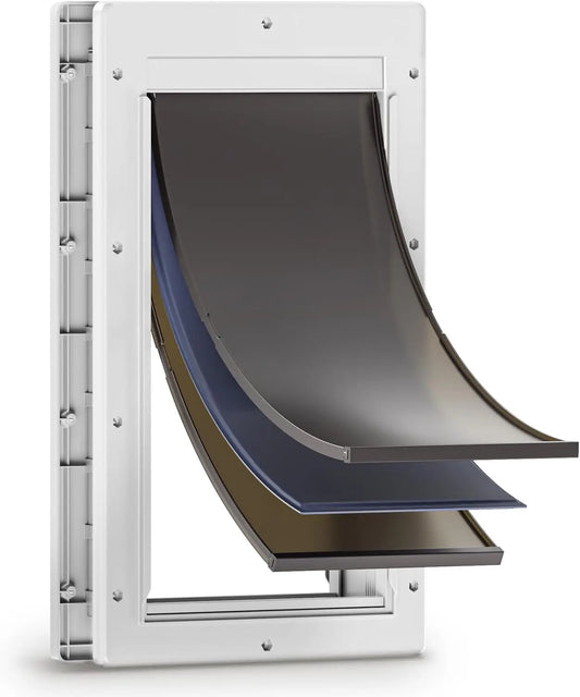 Petcoming Plastic Frame Dog Door With Insulated Magnetic Flaps For Walls