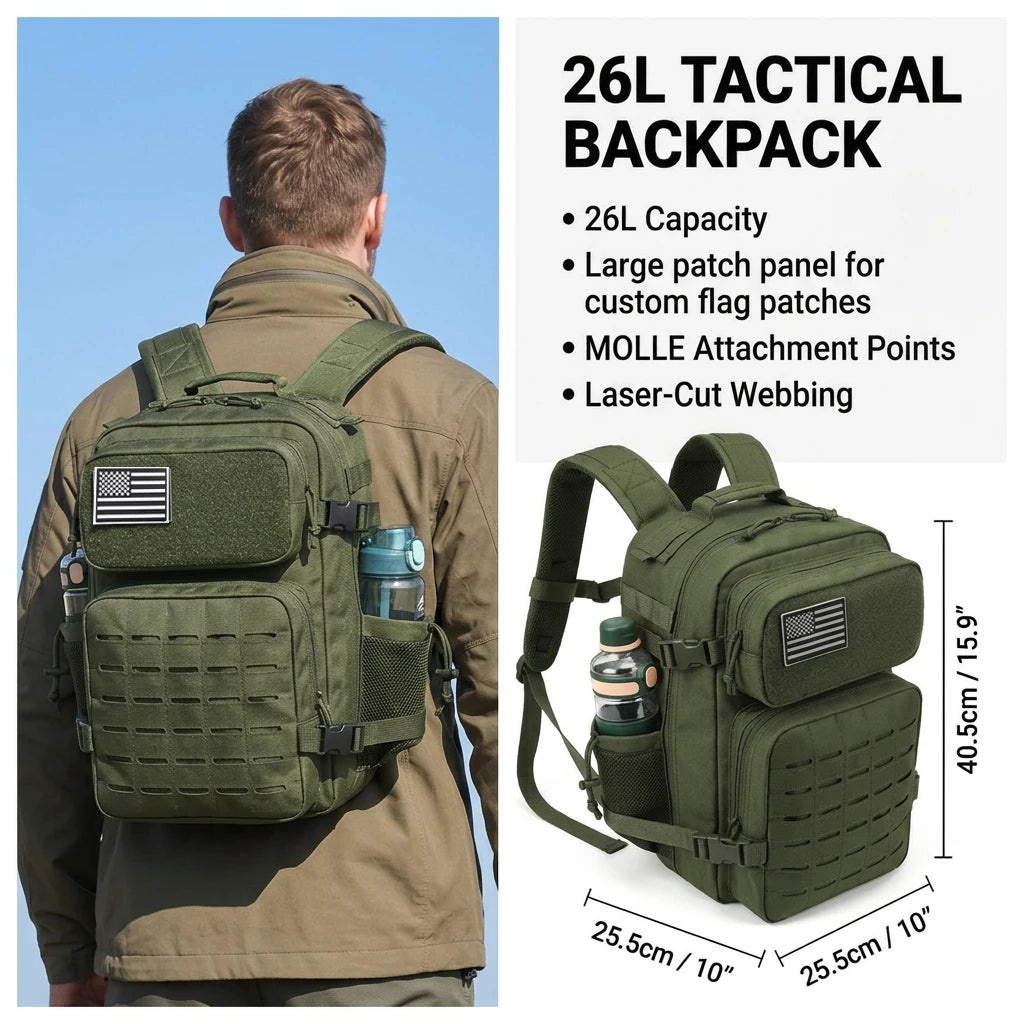 Refire Gear Tactical Hunting Backpack Featuring Dual Cup Holders