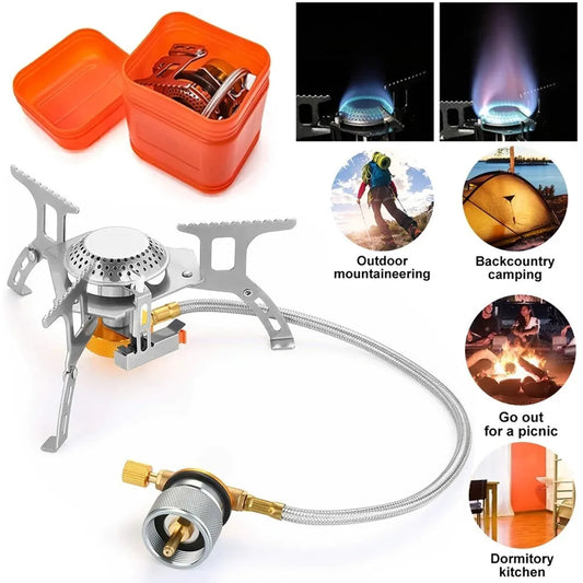 Portable Camping Backpacking Gas Stove With Piezo Ignition