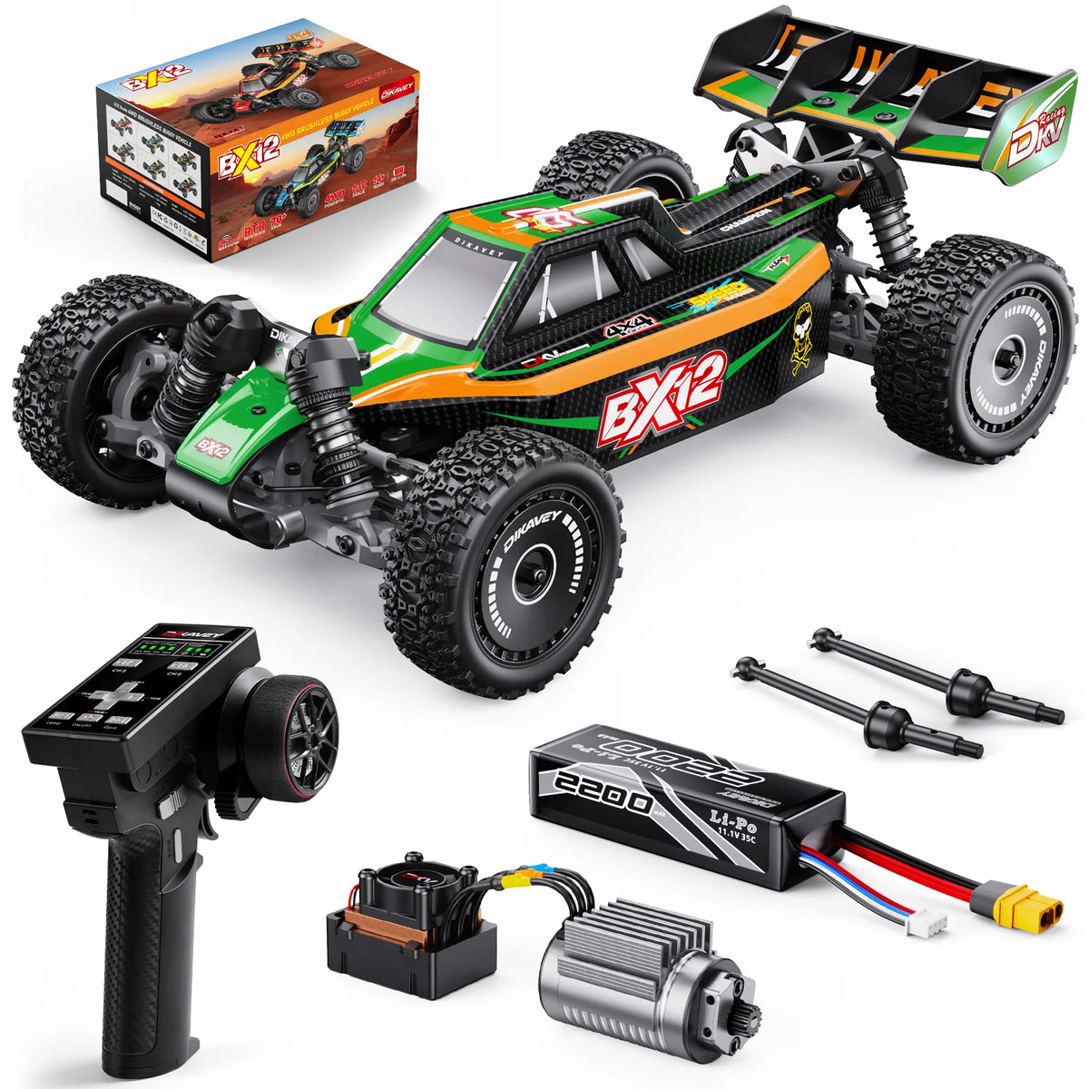Dikavey Brushless 4X4 High Speed Remote Control Racing Car