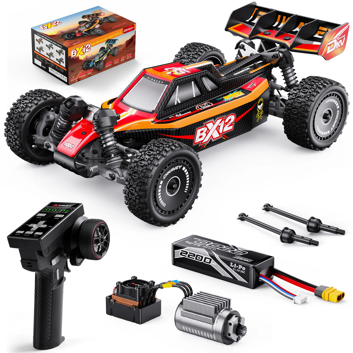 Dikavey Brushless 4X4 High Speed Remote Control Racing Car