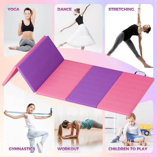 Foldable Non Slip Thick Gymnastics And Yoga Exercise Mat
