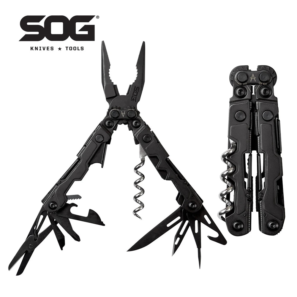 SOG PowerLitre 19 Functions Compact Multitool With Pliers And Corkscrew