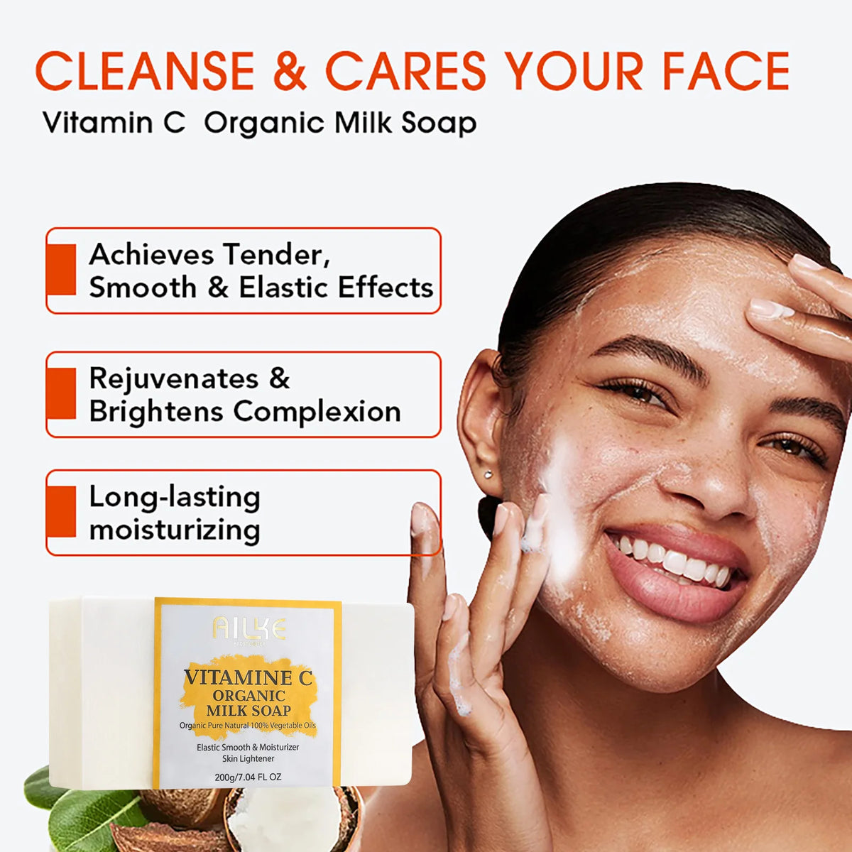 Kylliefit Organic Milk Cleanser With Vitamin C And Hyaluronic Acid