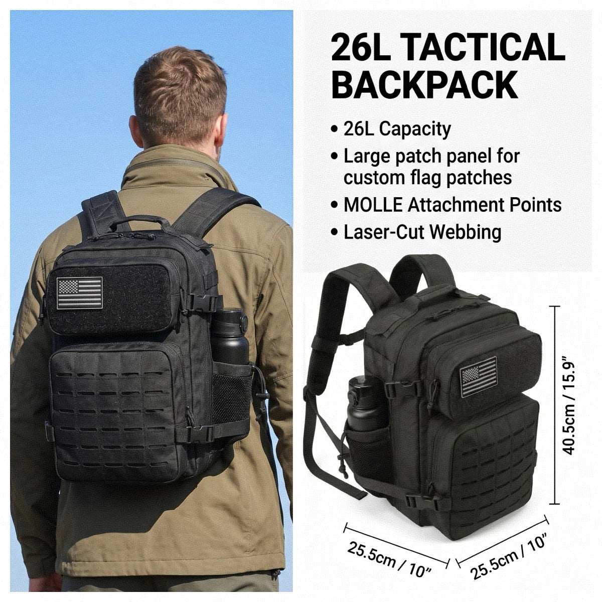 Refire Gear Tactical Hunting Backpack Featuring Dual Cup Holders