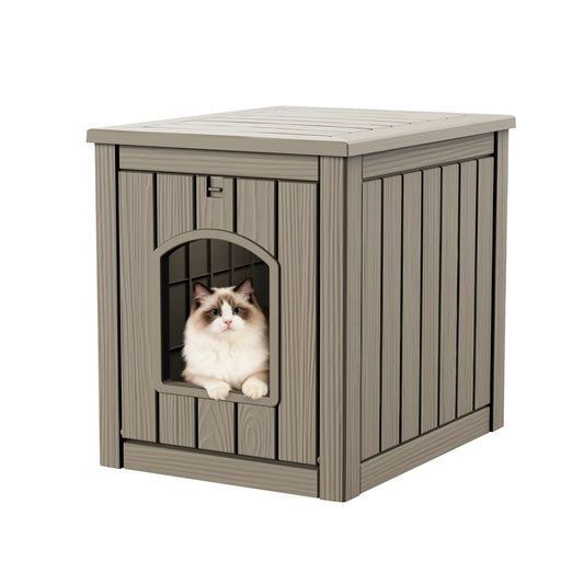 Waterproof Indoor Outdoor Pet Kennel Cat House End Table