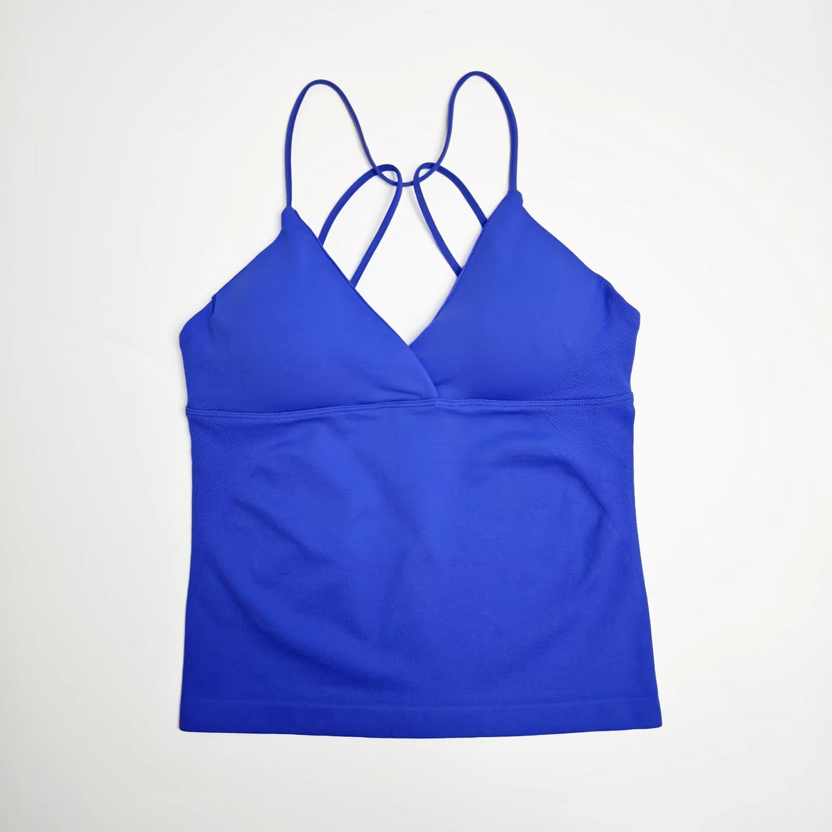 Nclagen Womens Seamless Twist Front Yoga Tank Top Gym Vest